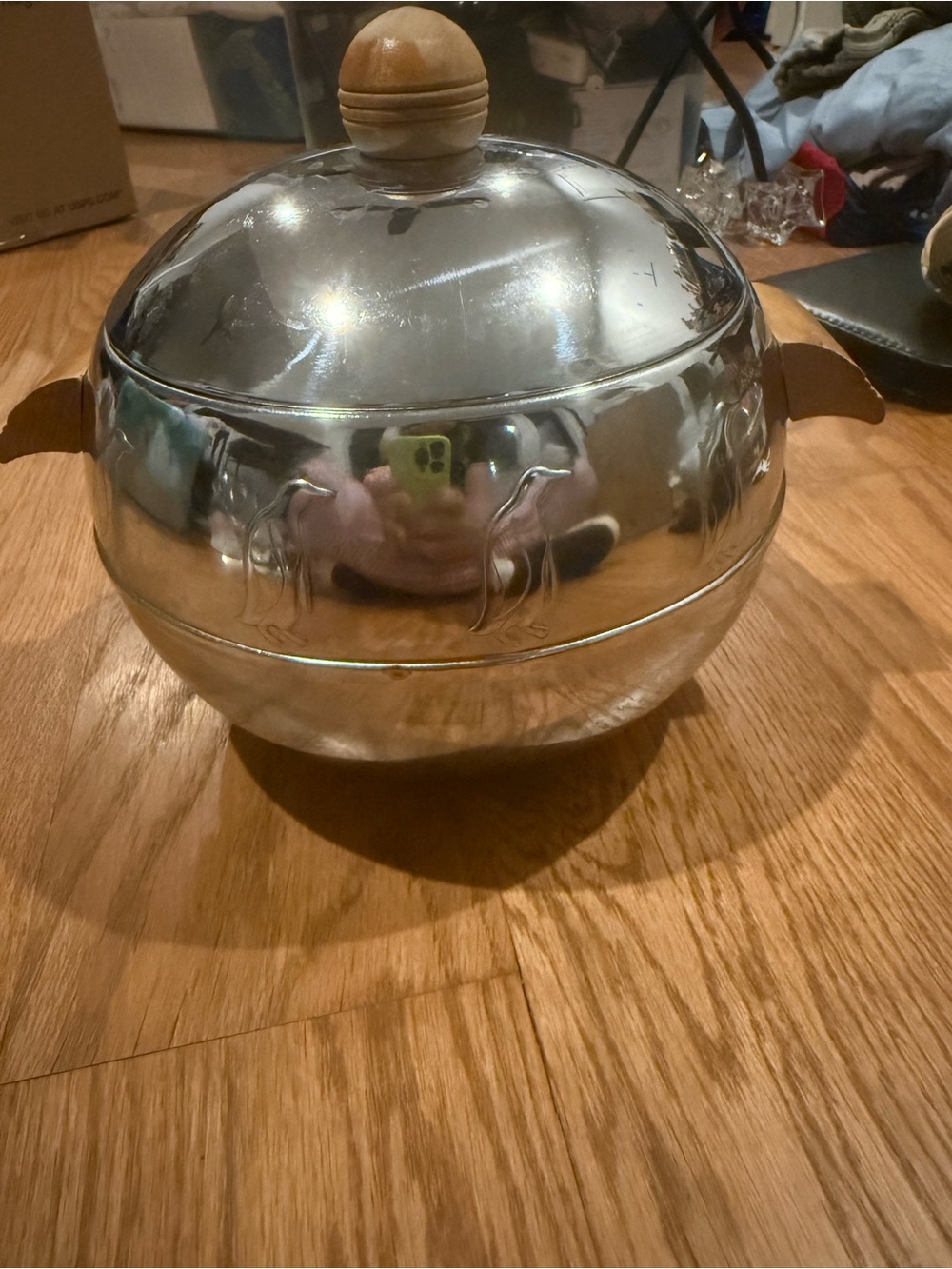 Vintage MCM West Bend Penguin hot & cold serving bucket